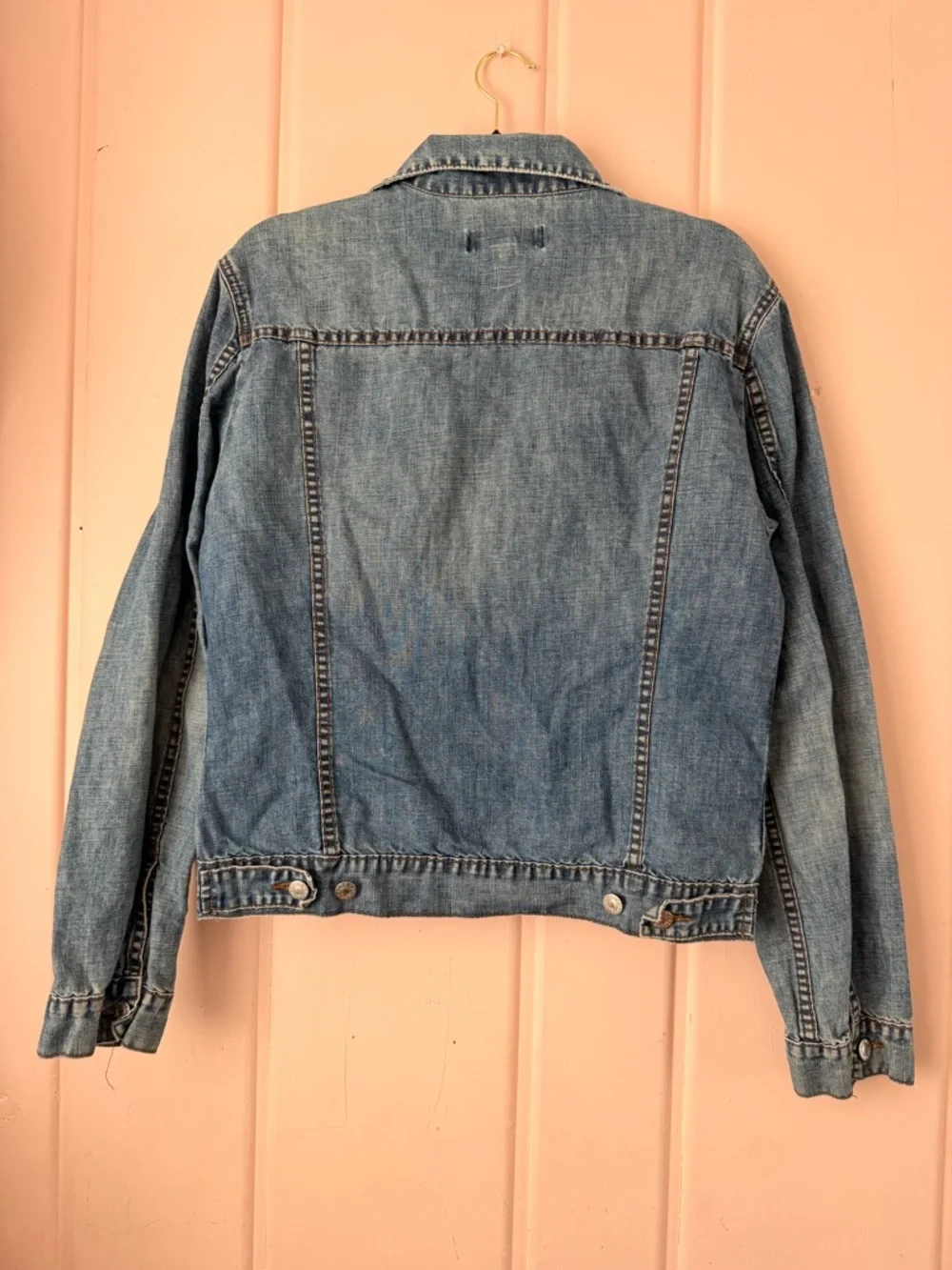 Club Monaco Vintage-Style Light Wash Denim Jacket SzM - Picture 3 of 4
